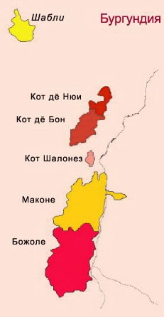 Шабли на винной карте Бергундии Шабли на винной карте Бургундии