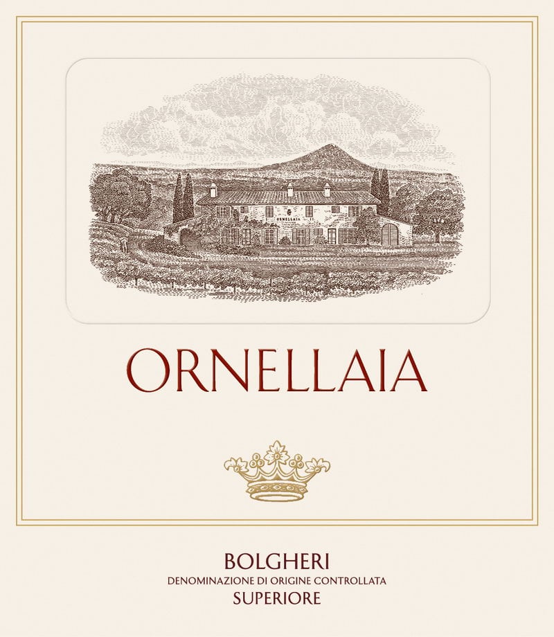 Этикетка вина Ornellaia
