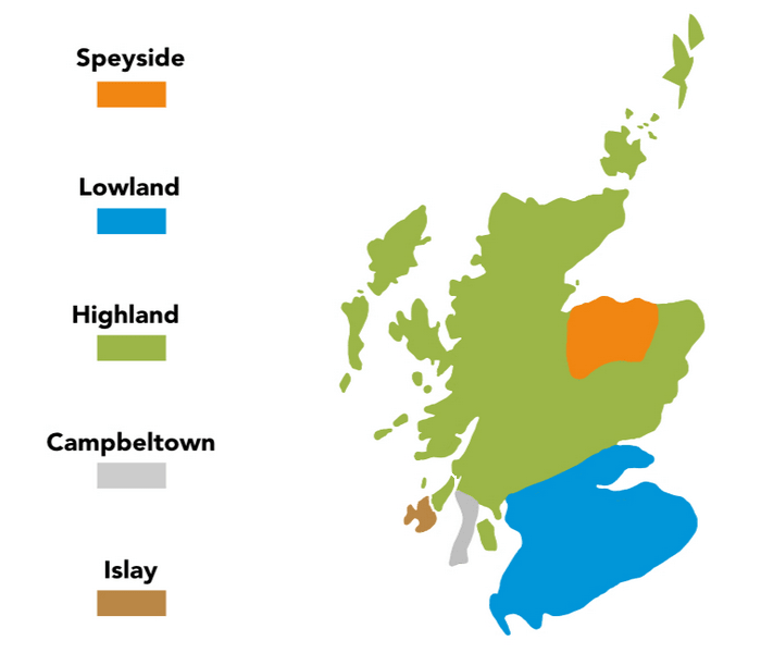 Регионы виски Шотландии